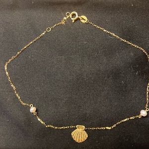 14k yellow gold Italian anklet